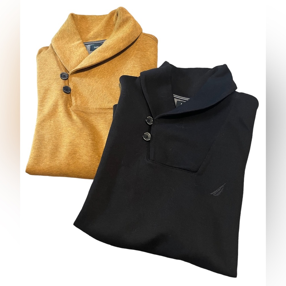 NAUTICA NWOT Shawl Collar Pullovers - Set of 2 Sz Small